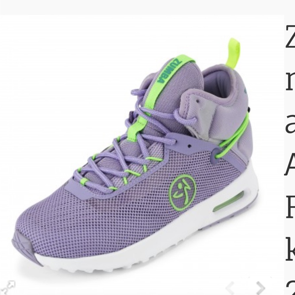 BRAND NEW ZUMBA AIR FUNK MID TOP LAVENDER SHOES SZ 6